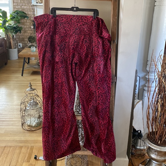 TUNNEL VISION VINTAGE VELVET ANIMAL PRINT PANTS HIPPIE ROCKABILLY PIN UP 4 XL - Picture 3 of 7